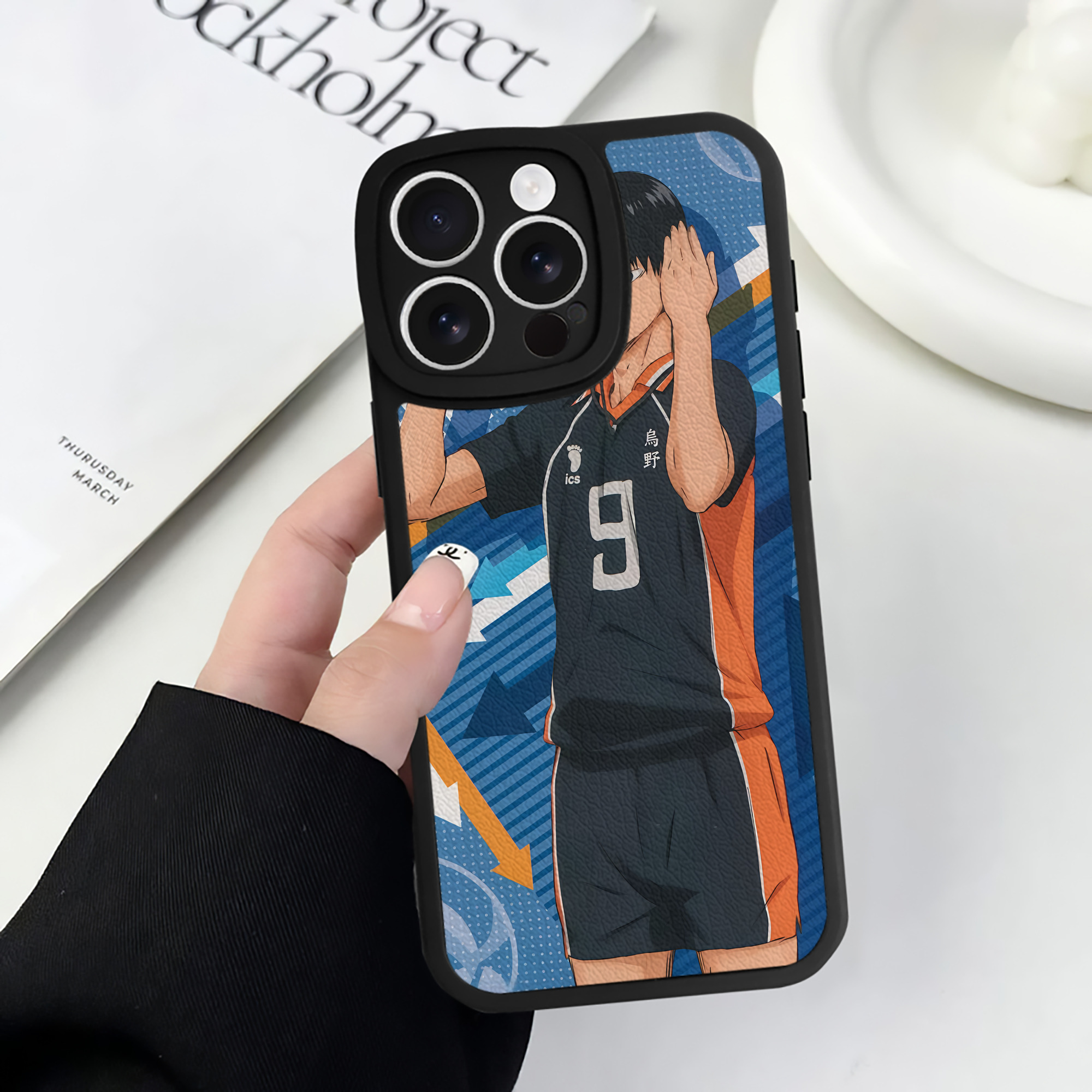 （画像用） ハイキュー!! Haikyu!! 【iPhone 16シリーズ対応】シリコンスマホケース（レザー調） 材質：シリコン